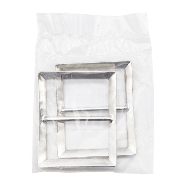 Пряжка регулировочная металл 45 мм. никель, 2 шт, BIG