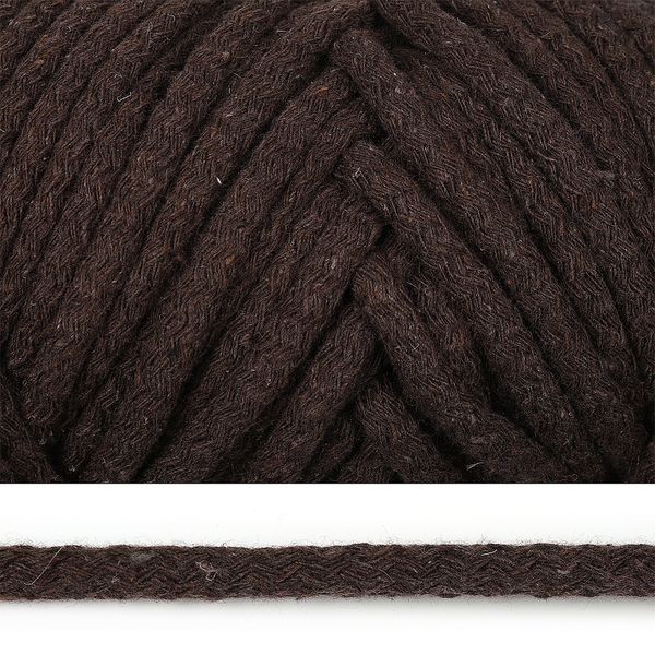 Шнур круглый х/б ⌀8.0 мм / 50 метров, с наполнителем, 2115 коричневый