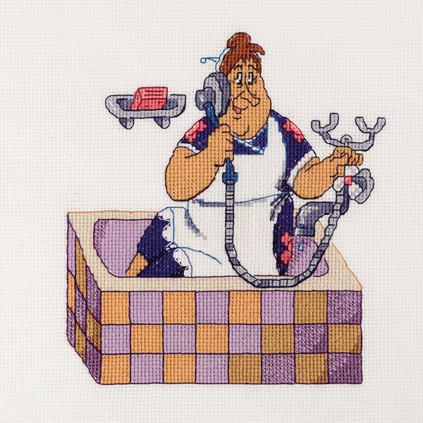 Набор для вышивания нитками Klart, Союзмультфильм. Фрекен Бок, 18х16.5 см