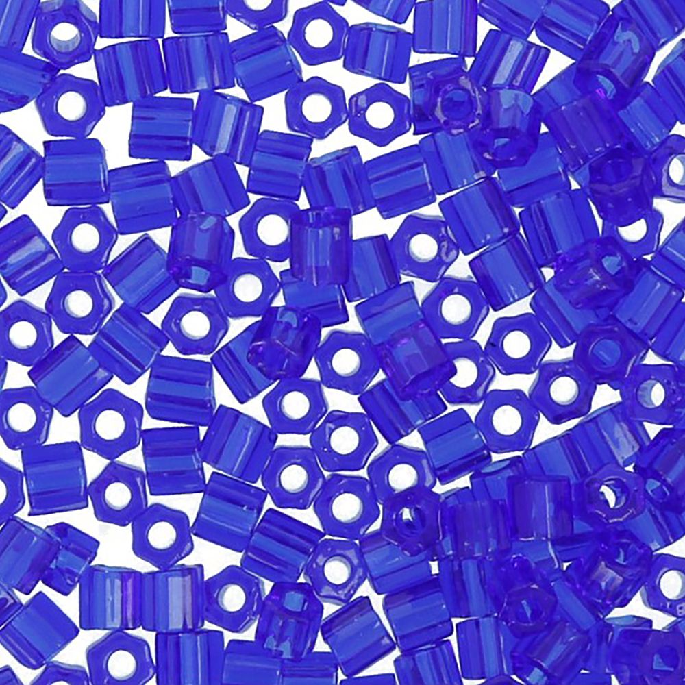 Бисер Toho 11/0 Hexagon 1 (2.2 мм), 25 г (5х5 г), 0008 яр.синий