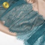 Кружево шантильи (реснички) 170 мм, A88 цв.F222 изумрудно-синий, 3 метра, Kruzhevo