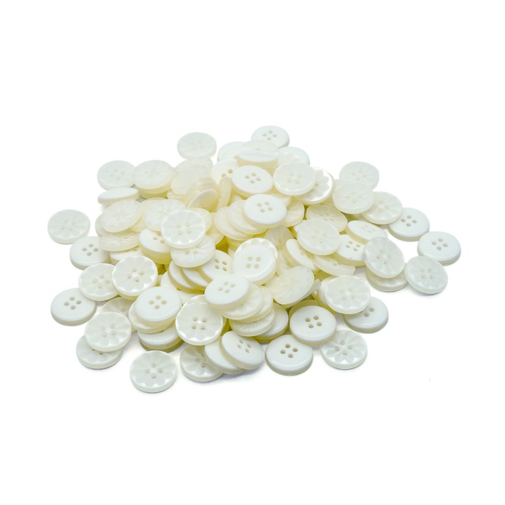 Пуговицы на ножке 24L (15мм) 4пр. (white (белый)), CB-3315, 144 шт