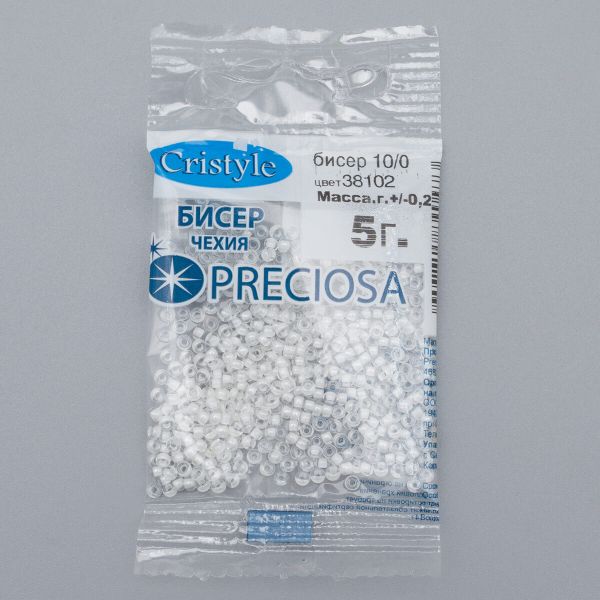 Бисер Precoisa 10/0 (2.3 мм), 50 г (10х5 г), 38102