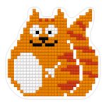 Алмазная (кристальная) мозаика Фрея, магнит Котик, 6,5х7 см
