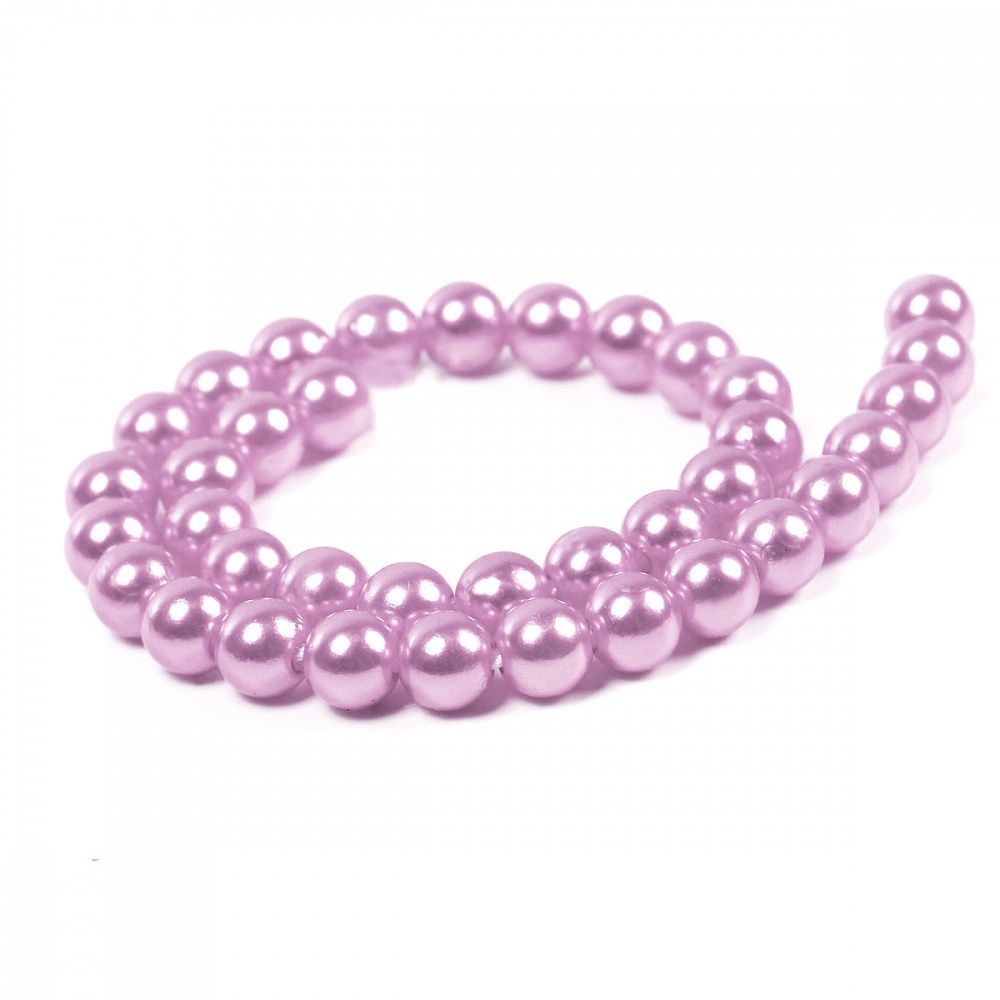 Бусины пластик (перламутр) ⌀6 мм, цв.092 сиреневый, уп.500г (4838 шт), Magic4Hobby