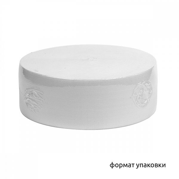 Резинка вязаная 70.0 мм / 40 метров, стандартная 3.9 г/п.м., белый