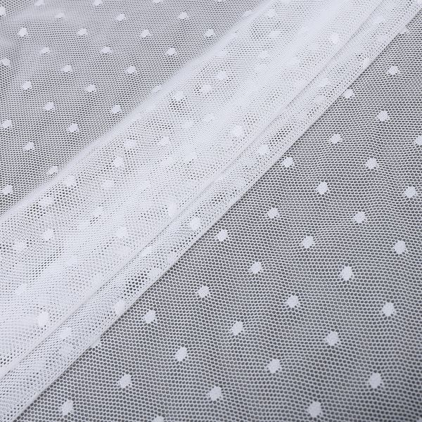 Сетка бельевая эластичная 65 г/м², шир.160 см / 5 метров, Мушка 00128, цв.01 белый /00128.01.1/