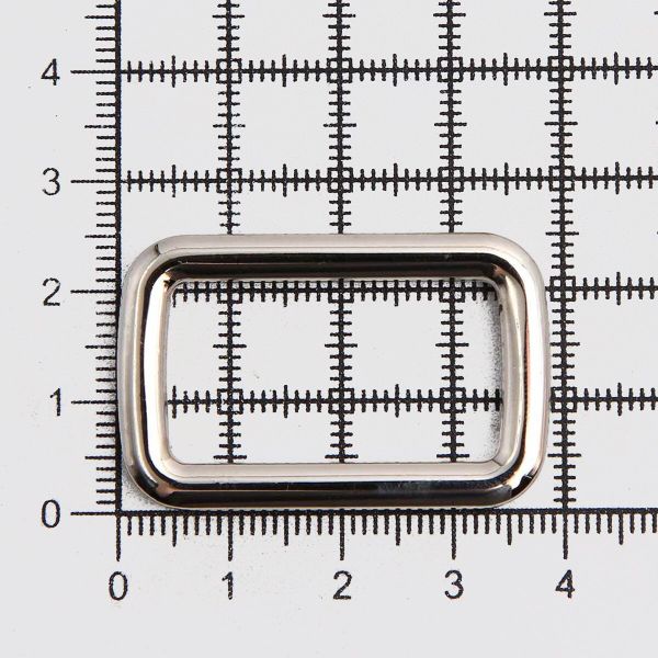 Рамка прямоугольная металл 30 мм /39х25 мм/ никель, ГУ12749, 4 шт