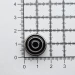 Пуговицы на ножке 28L (18мм), металл (Black/S черный с серебром), 36 шт, ME 644