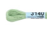 Мулине Gamma 100% хлопок, цв.3140 бл.зеленый, 24 мотка по 8 метров