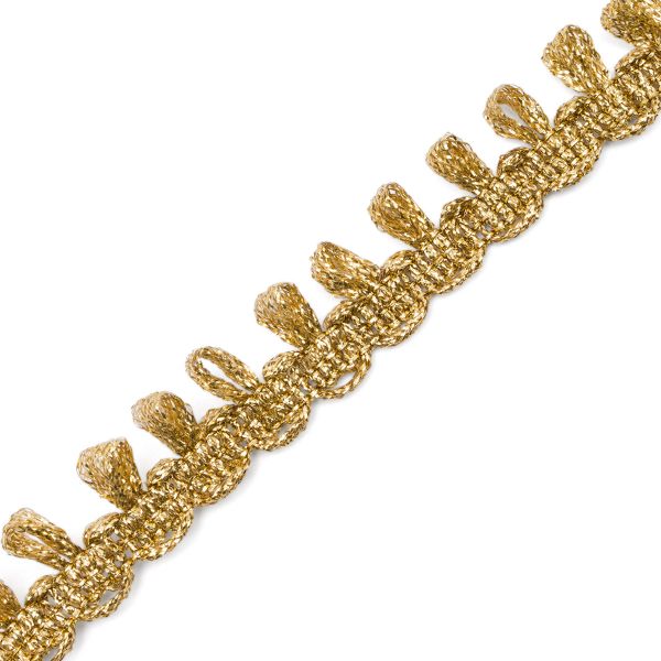 Тесьма отделочная вязаная 17 мм, 10 м, (золото)