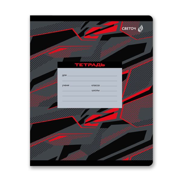 Тетрадь ученическая школьная A5+ 24 л. на скобе 65 г/м², белизна 100 %, 15 шт, клетка, 01116 Микс-Экстрим-хобби, Светоч Т72