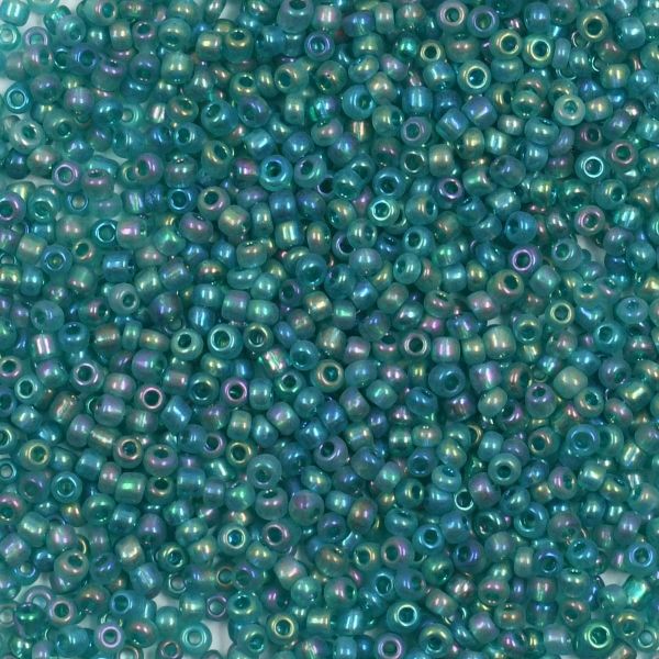 Бисер Astra&Craft 11/0 (2.1 мм), 500 г, цв. 181А бирюза/прозрачный, радужный