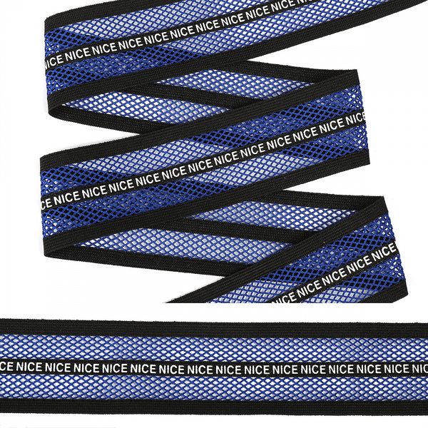 Резинка декоративная 40.0 мм / 2±0.5 метра, арт.ET20.074005, цв.синий NICE