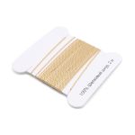 Шнур шелковый ⌀0.6 мм / 2 метра, с иглой, Астра, золотой