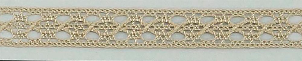 Кружево вязаное (тесьма) 10.0 мм, т.бежевый, 30 метров, IEMESA