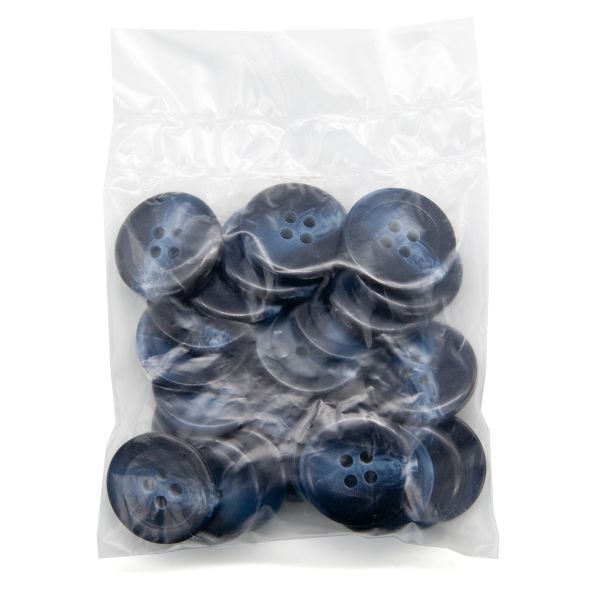 Пуговицы 4 прокола мужская костюмные 543294/4 40 (5422 синий/глянц.), 24 шт