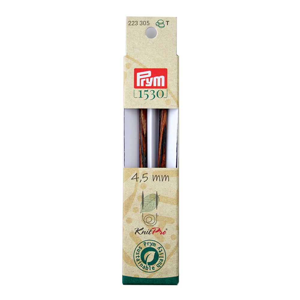 Спицы съемные длинные ⌀4.5 мм, 11.6 см, 2 шт, Prym Natural 223305