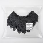 Пришивная кружевная вставка 240 мм, гипюр, 10 шт, Турция, черный, Gamma GIC-32-01 черный