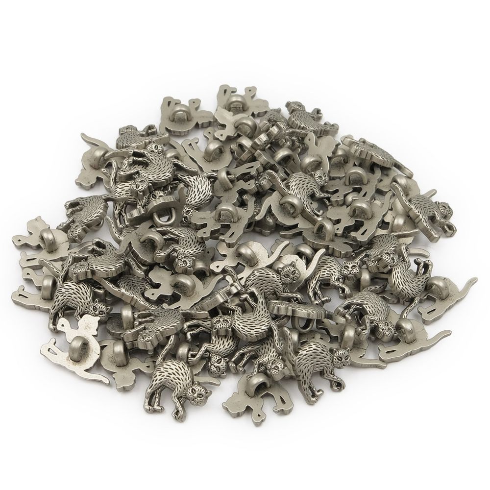 Украшения декоративные пуговицы Кот, 21 мм (MAS), 72 шт