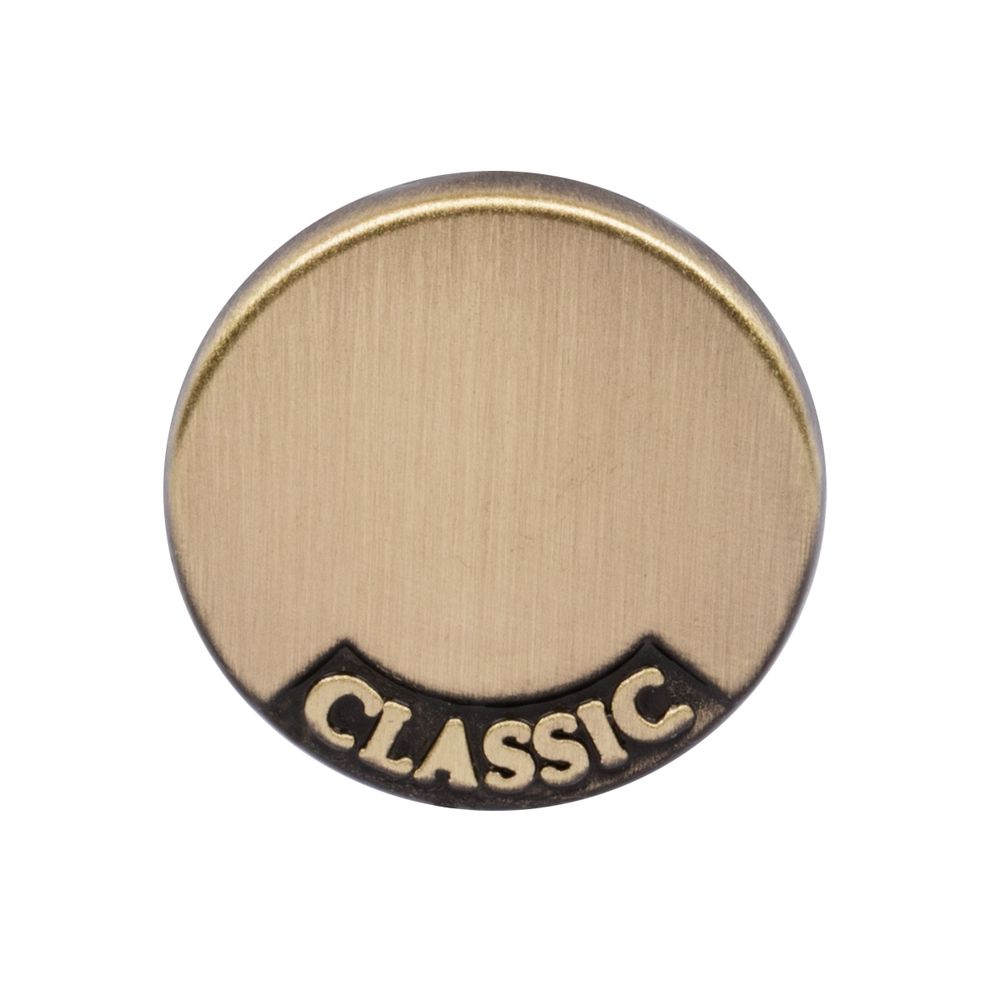 Кнопка Альфа (S-образная) ⌀20.0 мм, 36 шт, металл, нерж., 12 шлифованная бронза, MIKRON JK 001