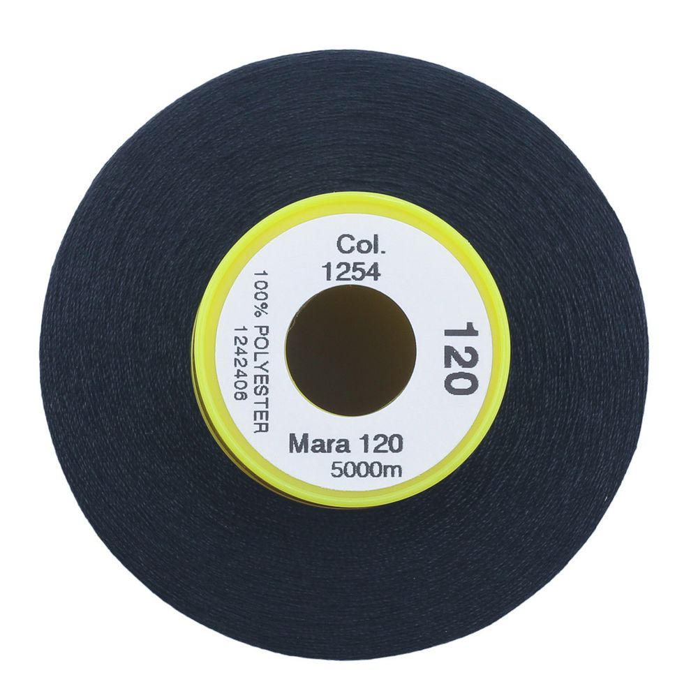 Нитка универсальная Gutermann Mara 120/2, 5000 м, 700185, 1254 черно-серый, 1 катушка