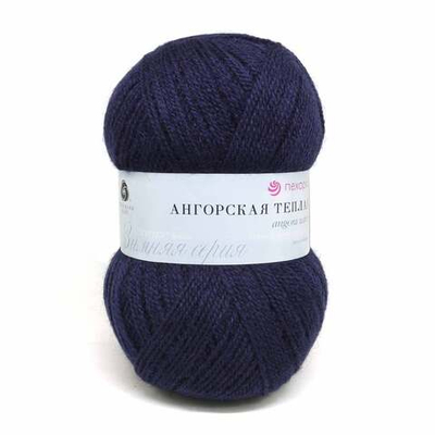 Пряжа Пехорка Ангорская теплая / уп.5 мот. по 100 г, 480 м, 571-Синий