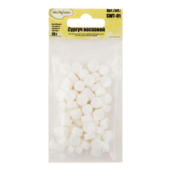 Сургуч восковой 20 г, 01 белый матовый, Mr.Painter SWT-01