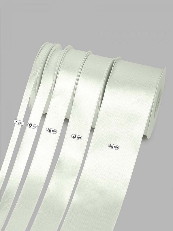 Лента атласная 1-сторонняя 12.0 мм / 22.5±1 метра, 3108 св.серый, Magic4Hobby