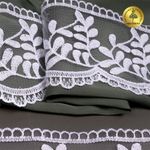 Кружево на сетке 85 мм, цв.01 белый, уп.13.7м, Kruzhevo