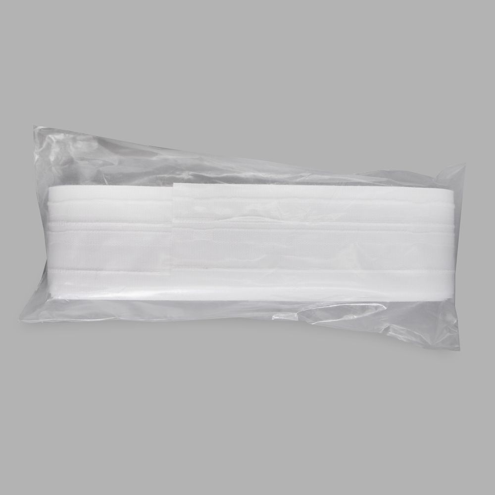 Лента (тесьма) шторная: сборка бантовая (1:2) 60 мм / 10 метров, (2 ряда петель, 2 шнура), белый ТУ, (C93)