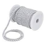 Шнур витой металлизированный 8мм / 18,29м, 187 серебро