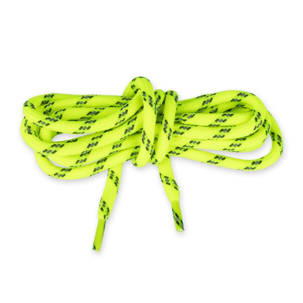 Шнурки со светоотражающей полосой 6 мм, 120 см, 25 пар желтый неон, Gamma 48т6/120