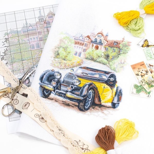 Набор для вышивания нитками Чудесная игла, Ретро стиль. Франция 16х20 см