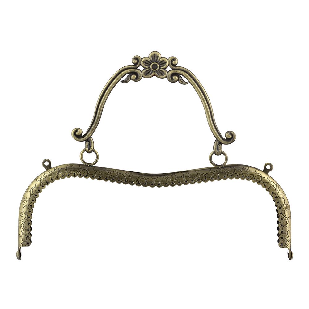 Застежка для сумки фермуар 20.5х7 см, 5 шт, 02 под состаренную бронзу, Gamma FER-05