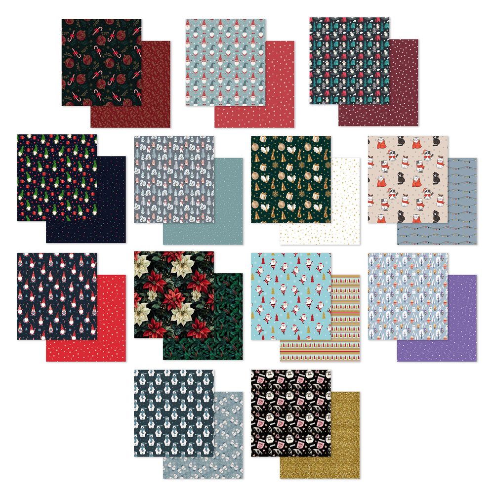 Бумага упаковочная 2-сторонняя Ассорти 100х70 см, 25 шт, ассорти, Stilerra NDWP-04