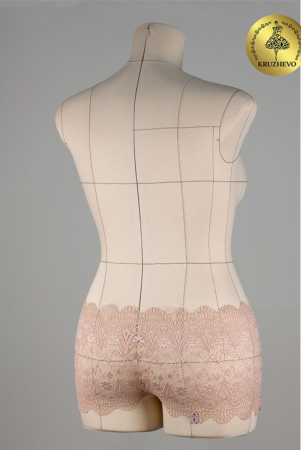 Кружево бельевое эластичное 220 мм / 10 м, цв.168 серебристый пион, Kruzhevo