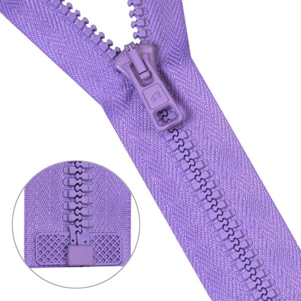 Молния трактор Arta Т6 (6 мм) 1 зам., разъем., 85 см, 086 св.сиреневый, 5 шт