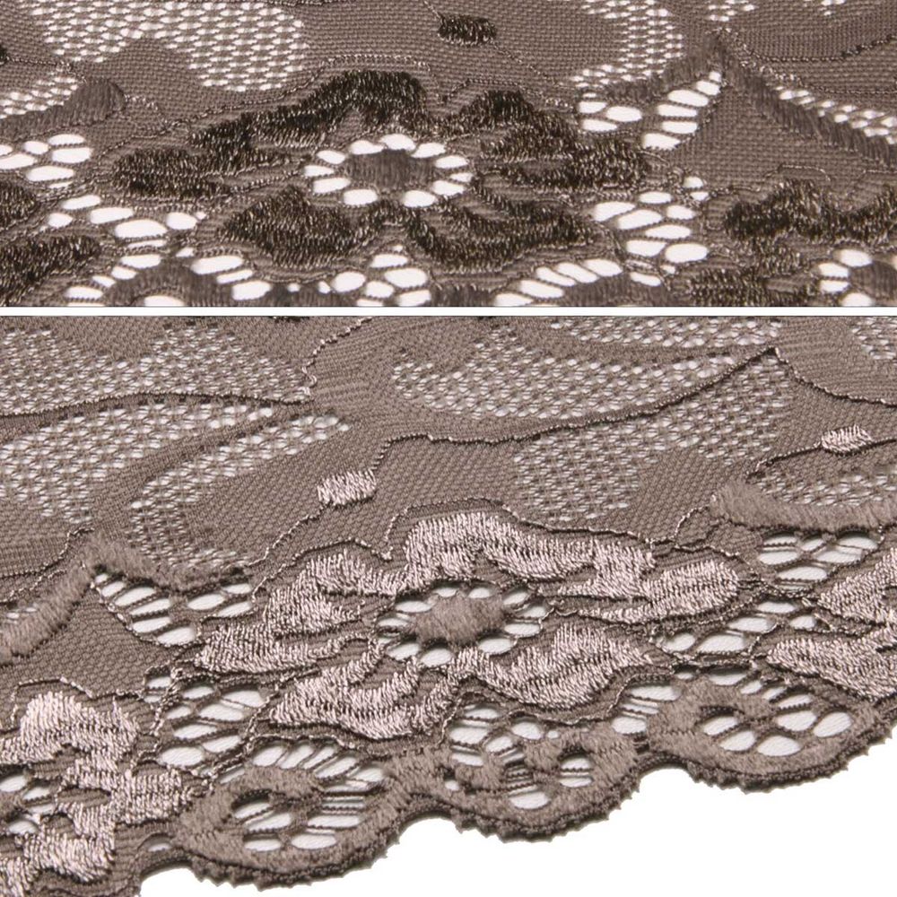 Кружево бельевое эластичное 150 мм / 13.72 м, цв. C072 шиншилла