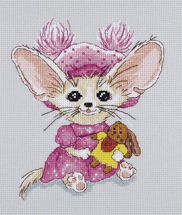 Набор для вышивания нитками Klart, Малышка Фаня, 17х20 см