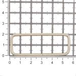 Рамка прямоугольная металл 50х2,5х15 мм, никель, 100 шт