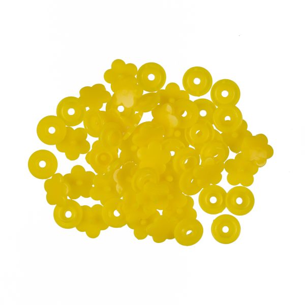 Кнопка рубашечная установочная пластик ⌀12 мм, 15 шт, 006 желтый, Micron POM-12 FL