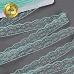 Кружево отделочное в стиле "трикотаж" 20 мм, диз. 280, цв.08 мята, уп. 27,4 м