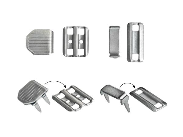 Крючки брючные (юбочные) KOH-I-NOOR нерж.сталь 12 мм, установочные, Чехия, 1566759 никель 4 шипа, 1000 комплектов