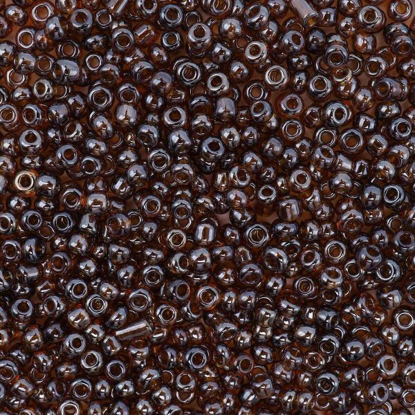 Бисер Astra&Craft 11/0 (2.1 мм), 200 г (10х20 г), цв. 102С коричневый/прозрачный, глянцевый