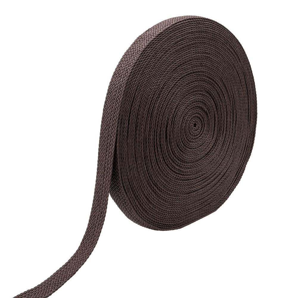 Стропа (ременная лента) 45 мм / 45.72 метра, [75.59 г/пог.м], плетеная вощёная, ZH108 коричневый, 3Al299