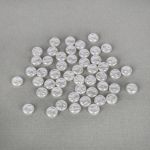 Бусины пластик ⌀8 мм, 500 шт (10х50 шт), №01 круглая плоская под жемчуг, Zlatka WDB-08