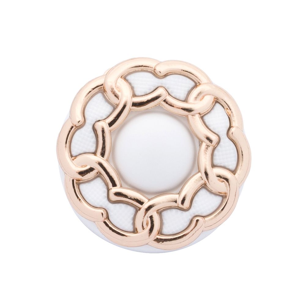 Пуговицы на ножке 28L=18 мм, металл, GD.White (золото-белый), 10 шт, MP13