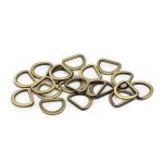 Полукольцо литое металл внутр. 15 мм (внешн. 20х17 мм), плоское, 20 шт, латунь ГР, 6870