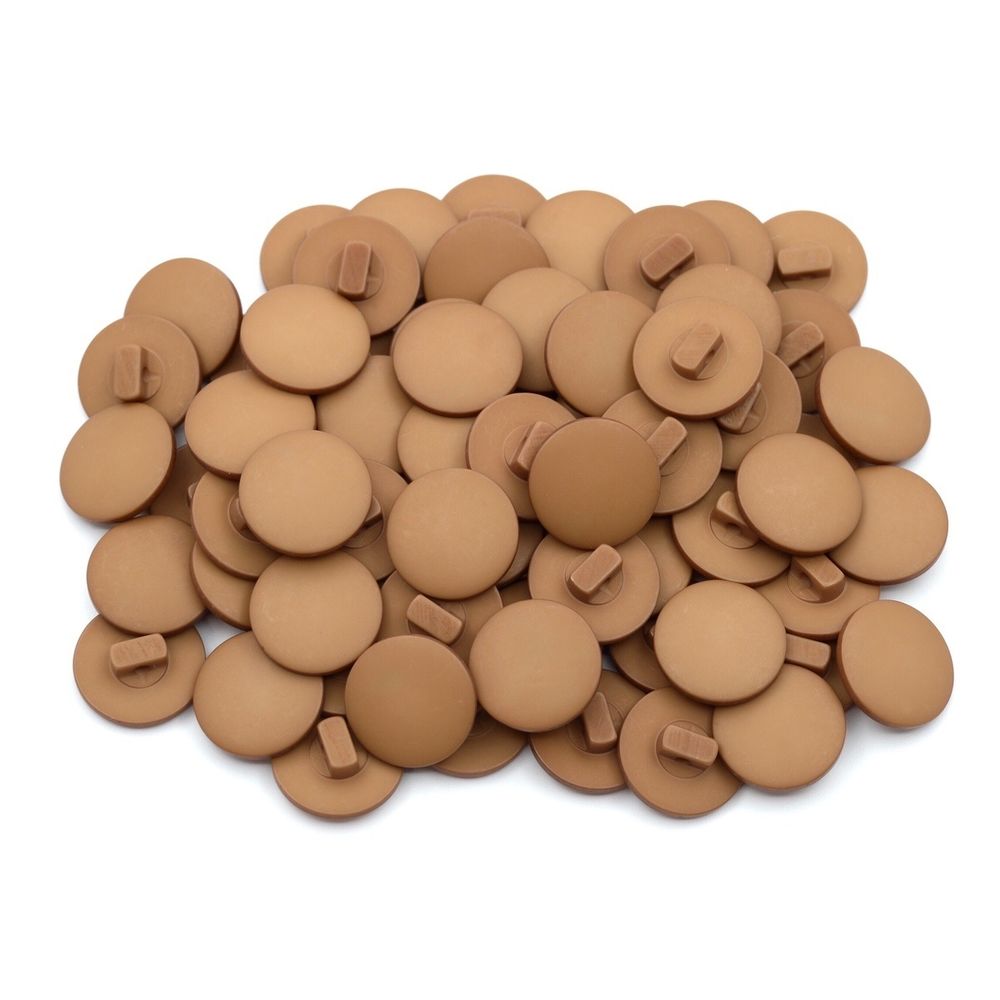 Пуговицы на ножке 24L (15мм) (Brown (коричневый)) NE68, 72 шт